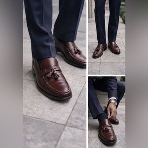 Florsheim Leather Tassel Loafers Size 11D Brown Dress Shoes Made in India